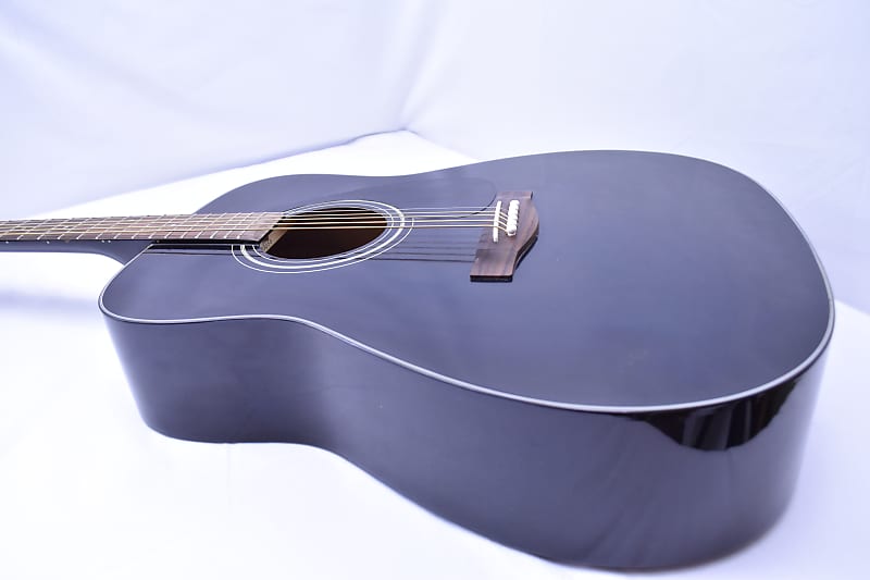 Yamaha FG-340 BL Dreadnought black excellent condition | Reverb