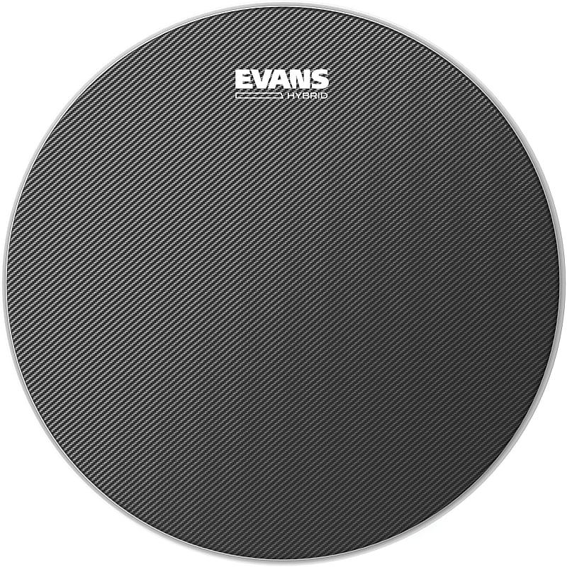 Evans Hybrid Grey Marching Drumhead - 14-inch image 1