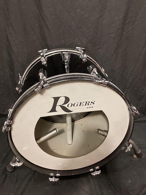 Rogers - 20x14" Big-R, Bass Drum 1975 - Jet Black. Excellent! image 1