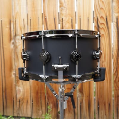 DW USA Collectors Series - Intense Ebony Satin Oil - 6.5 x 14" Pure Maple SSC/VLT Shell With Ring's Snare Drum w/ Black Nickel Hdw. image 2