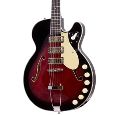 Airline H59 Bound Laminated Maple Vintage F-Holes Body Maple Bound Neck 6-String Electric Guitar image 1