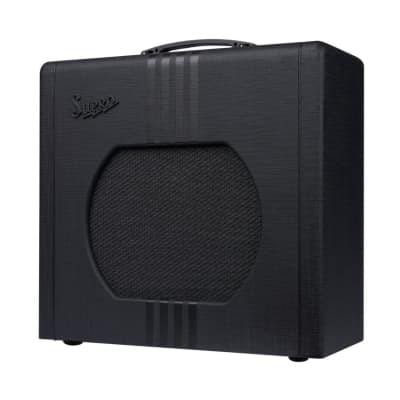 Supro 1822RBB Delta King 12 15W 1x12-Inch Tube Poplar Cabinet Design Guitar Combo Amp with 12AX7 Tube Preamp and a FET-Driven Boost Function (Black and Black) image 2