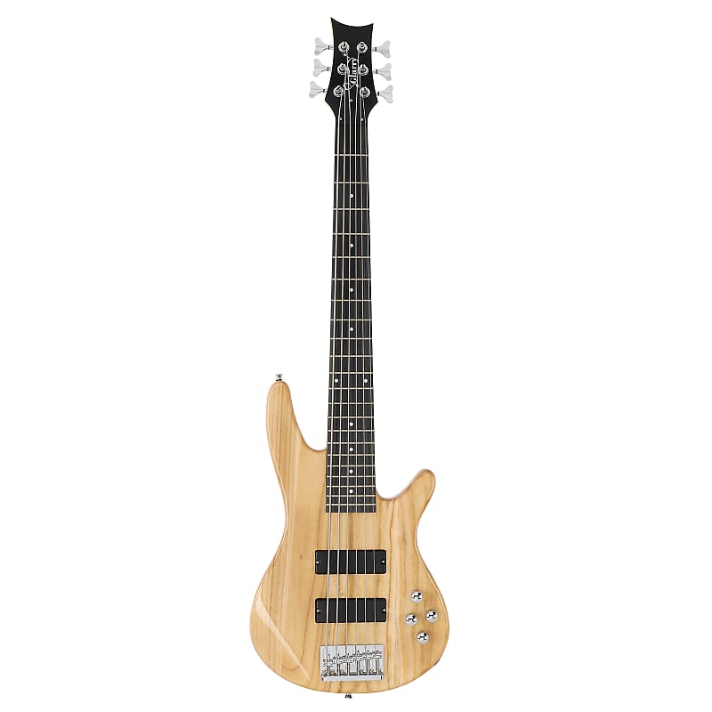 Glarry Full Size GIB 6 String H-H Pickup Electric Bass
