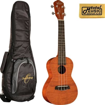 Oscar Schmidt OU320 Concert Ukulele, Zebra Wood, w/Padded Gigbag