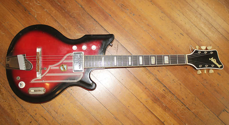 National Westwood 75 Map Body electric guitar 1960's - redburst image 1