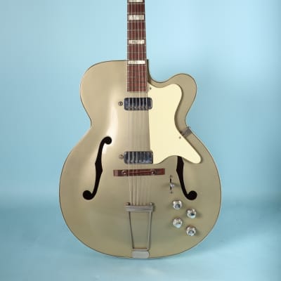 1950's-60's Silvertone Aristocrate Model 1365 Silver Electric Guitar image 3