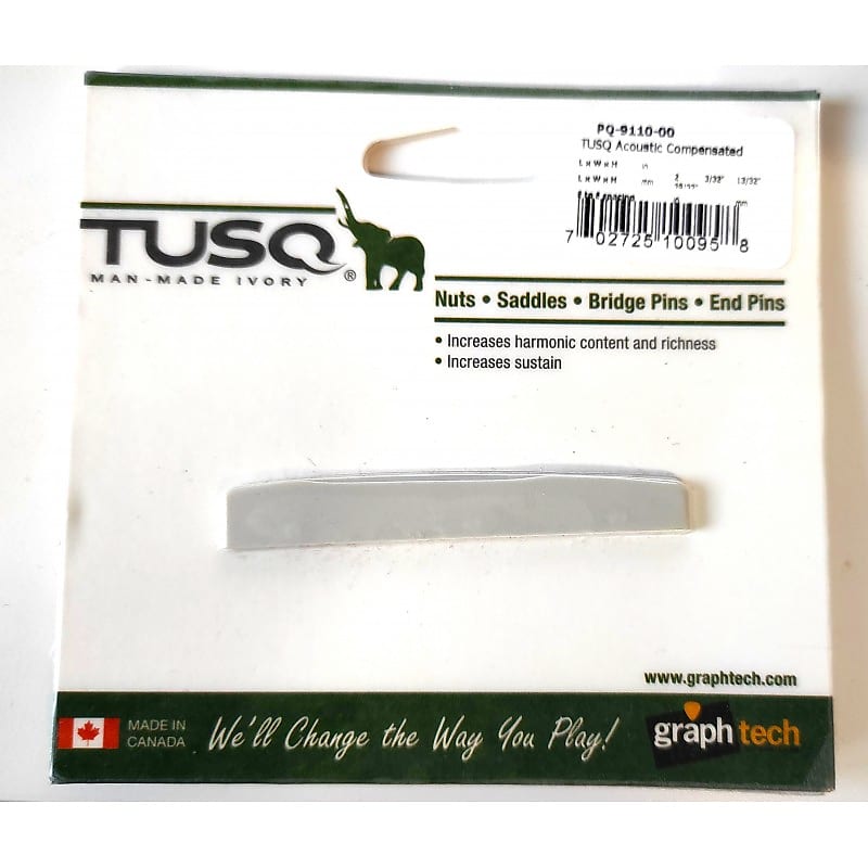 Graph tech Tusq saddle Compensated acoustic PQ-9110-00, Martin Style image 1