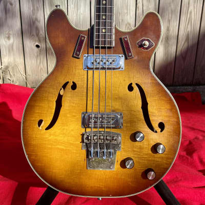 1966 Harmony H-27 Bass Guitar USA W/VIDEO image 1