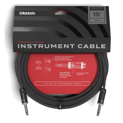 D'Addario American Stage 15' Instrument Cable image 2