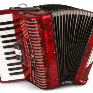 Hohner 1304-RED 48 Bass Entry Level 73-Key Piano Accordion | Reverb