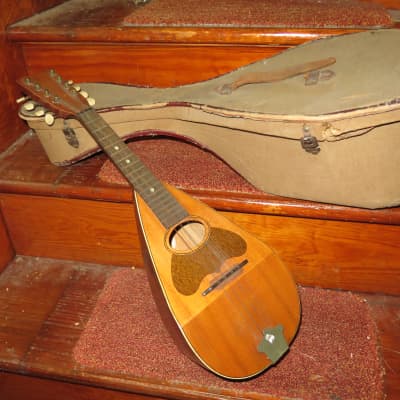 vintage antique 1910 Carl Fischer mandolin  LYON + HEALEY w/ orig case americana folk music instruments image 2