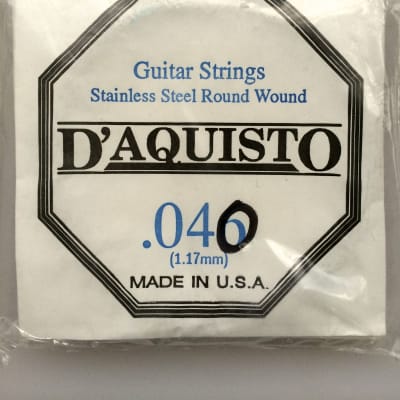 D'Aquisto Micro Flex Strings .040 Stainless Steel Round Wound for sale