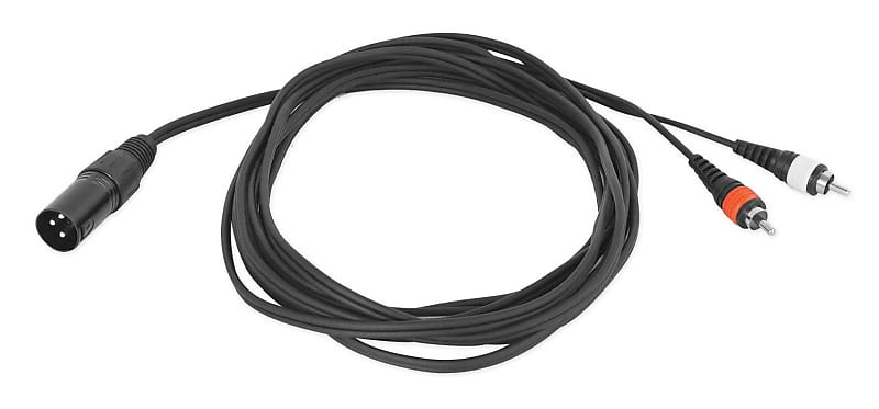 Rockville RXLRDRCA15 15&#039; Ft. XLR to Dual RCA Pro Audio Cable 100% Copper  			