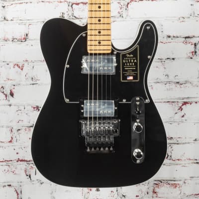 Fender American Ultra Luxe Telecaster Floyd Rose HH, Maple Fingerboard, Mystic Black for sale