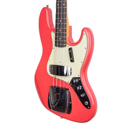 Fender Custom Shop Limited Edition 1964 JAZZ BASS JourneyMan - Aged Fiesta Red - 9.0 pounds - CZ570461 image 5