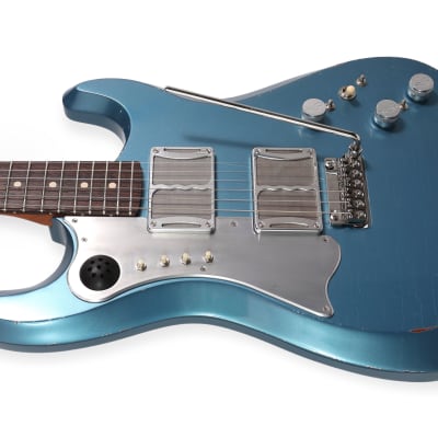 Fiam Guitars Mirari 2023 Pelham Blue over Silver. By past Ronin Guitars luthier Izzy Lugo. NEW (Authorized Dealer) image 4