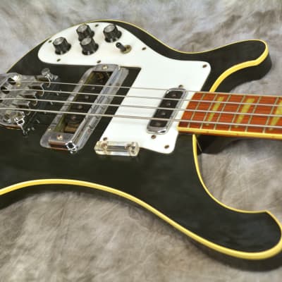 Rare Left Handed 1974 Rickenbacker 4001 Jetglo Bass in OHSC image 12