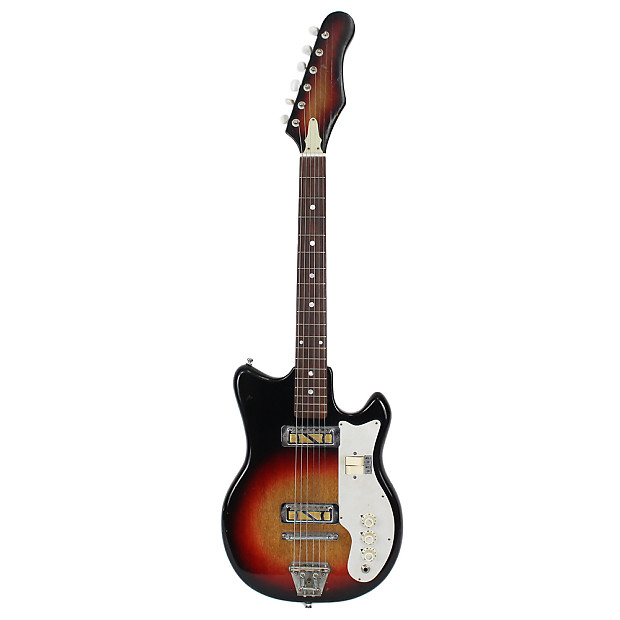 Vintage 1960s Teisco EJ-2 Electric Guitar in Sunburst