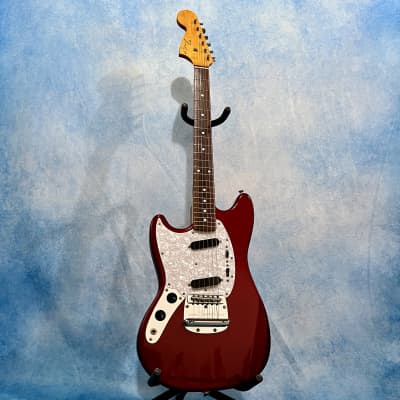 2010 Fender Japan MG-69 Mustang Old Candy Apple Red MIJ LH Left for sale