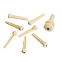 Bridge Pins Planet Waves 6 pins with end pin Ivory with black dot inlay