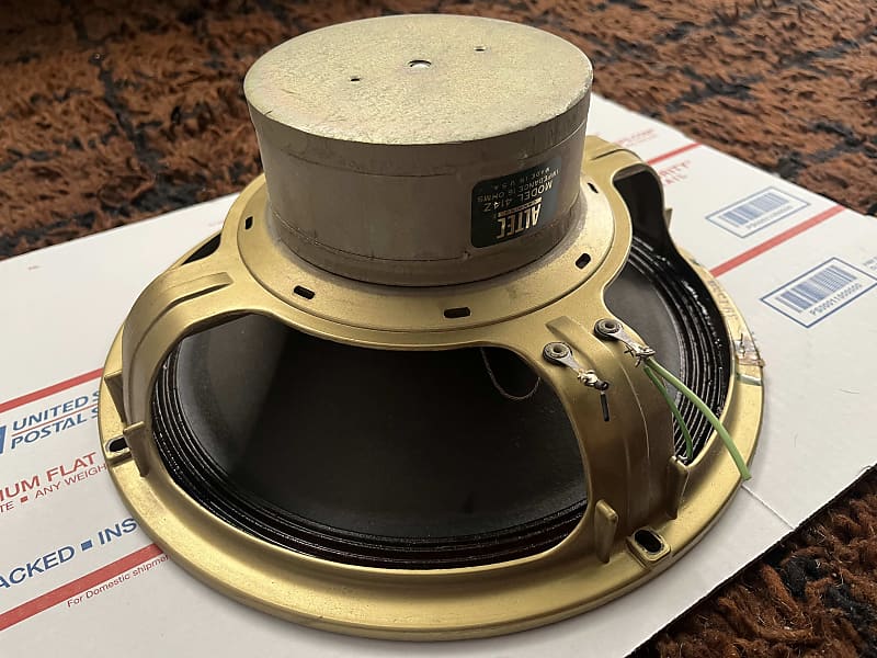 Vintage 1960s Altec Lansing 414Z 12&quot; Alnico 16 Ohm Woofer Speaker Gold Green  			