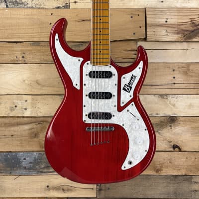 2025年のクリスマス Electric Baritone Barracuda London Burns Guitar 8.9 Red - ギター