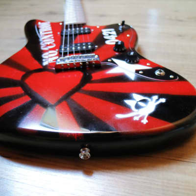 Custom Squier Jazzmaster Skullcat Guitars Qnstang No Control Punkrock Stencil image 8