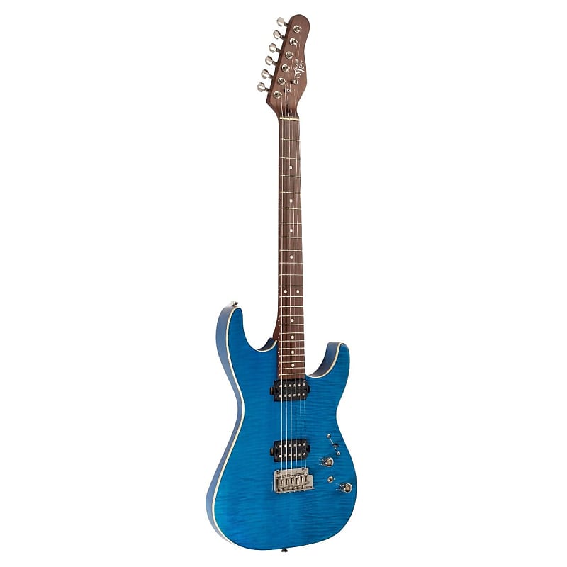 Michael Kelly 1962 Flame Electric Guitar (Transparent Blue)