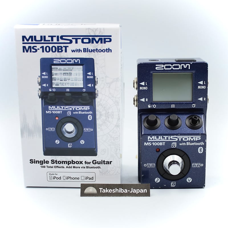 Zoom MS-100BT Multi Stomp With Original Box Guitar Multi Effect Pedal