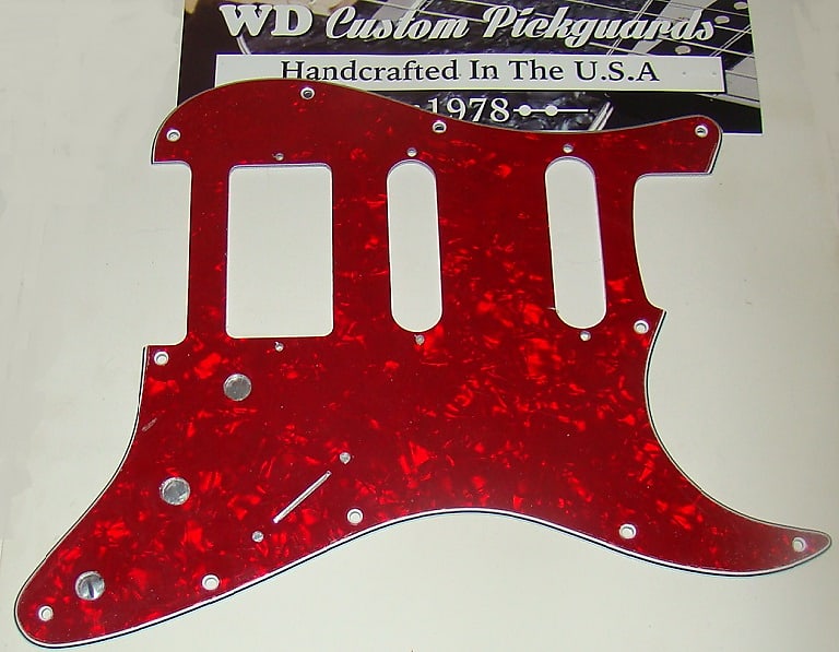 Replacement Pickguard for Fender Stratocaster, Hum Single Single, Red Pearl image 1