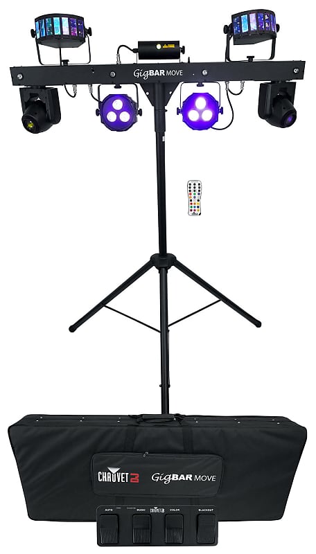 Chauvet Gig Bar Move Moving Head Derby Wash Strobe Laser | Reverb