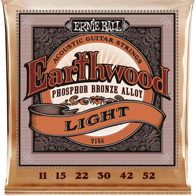 Ernie Ball Earthwood Light Phosphor Bronze Acoustic Guitar Strings - 11-52 Gauge (2148) image 1