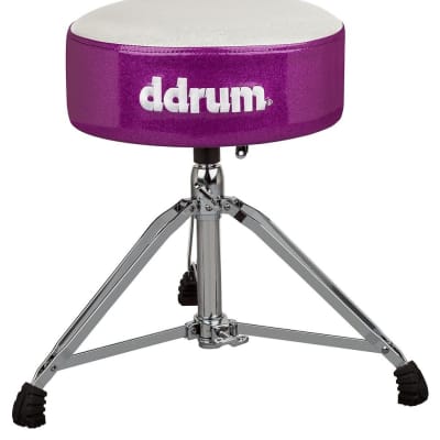 ddrum Mercury FAT Drum Throne White top/ Purple side MFAT WP image 1