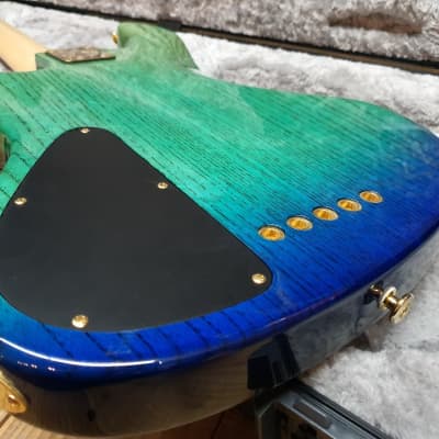 2018 Bacchus Exotic Wood Custom Woodline 517 Japan Handmade Series 5 String Bass image 13