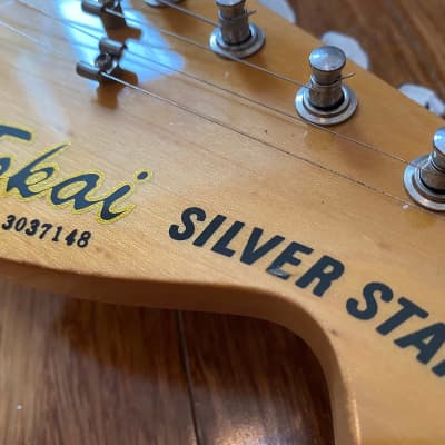 Tokai 1983 Vintage S Style Japanese Silver Star Piano Black Japan MIJ Fender image 8