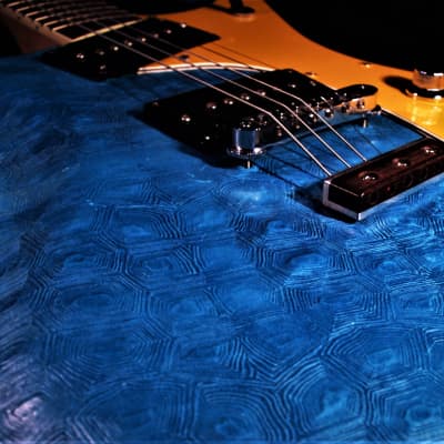 Lowell El Daga 2005 Blue Reptile Leather Mosrite Ventures style. Only one. Non Fungible Token. RARE. image 8