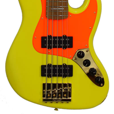 Fender Jazz Bass Mononeon V Neon Yellow RMN Bild 2