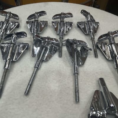 Rogers 10 - bass drum Tension Rods and Claws (314-364) 60's - chrome image 5