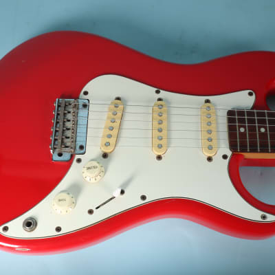 Vintage 1980s Squier Bullet 1 One Made in Korea Ferrari Red MIK Electric Guitar image 23