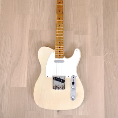 1958 Fender Telecaster Vintage Electric Guitar Blonde w/ Figured V Neck, Tweed Case image 2