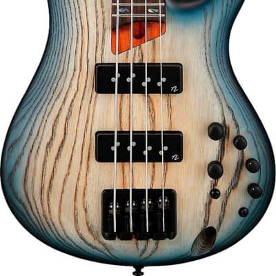 Ibanez SR600E SR Standard 4-String Bass Guitar, Cosmic Blue Starburst Flat image 2