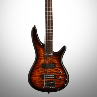 Ibanez SR405EQM Electric Bass, 5-String, Dragon Eye Burst image 2