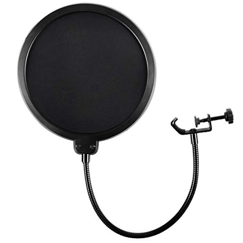 YOTTO Microphone Pop Filter For Blue Yeti and Any Other Microphone,Dual  Layered Wind Pop Screen With 360°Gooseneck & Mic Cover Foam Windscreen for