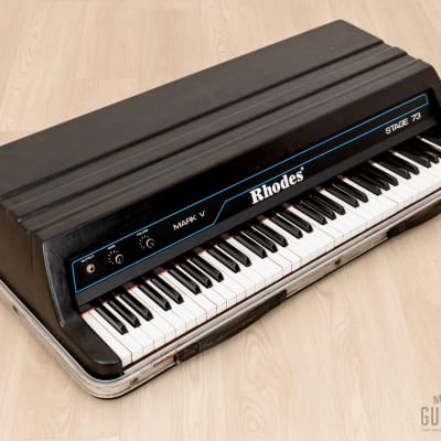 1984 Rhodes Mark V Vintage Electric Piano, Fully Serviced w/ Lid & Sustain Pedal for sale