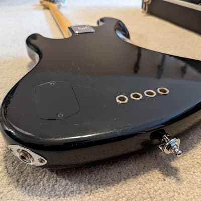 Fender American Deluxe Jazz Bass Fretless 2000 - Black w/ Tortoiseshell Pickguard image 9