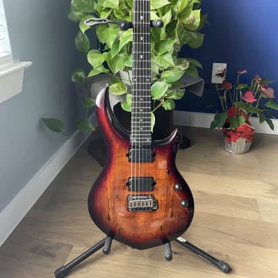 Sterling John Petrucci Signature Majesty MAJ200XSM Electric Guitar - Blood Orange Burst 2023 - Blood Orange Spalted Maple image 1