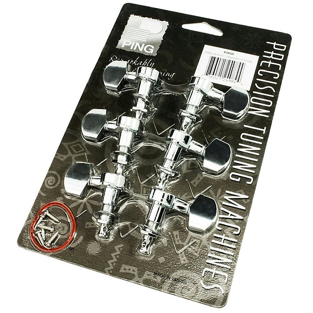 PING Sealed Standard Guitar Tuners, 3x3 Chrome P2650 Reverb