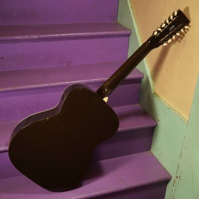 1970 Silvertone (Harmony) 1227 12-String Leadbelly-Style 000-Size Guitar (VIDEO! Fresh Work, Ready) image 10