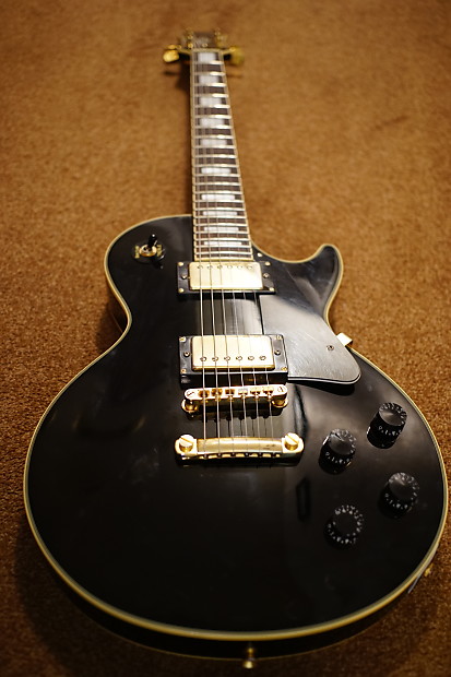Epiphone Gibson Les Paul Custom Ebony Mik Korea 1993 Bound