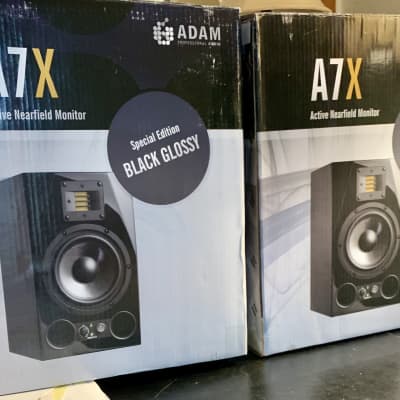 ADAM Audio A7X Gloss Black Active Nearfield Monitors (Pair) 2010s - Black for sale